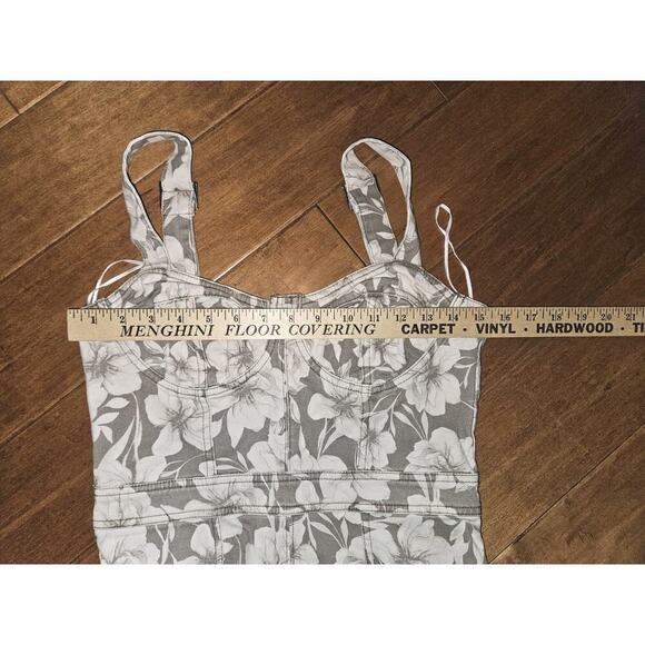 NWOT Guess Womens Size Medium Tan Chloe Dress Denim Stretch Fitted Bodice - Picture 9 of 12